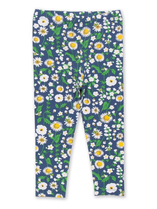 Mädchenleggins in blau mit Blumenprint - online exclusive