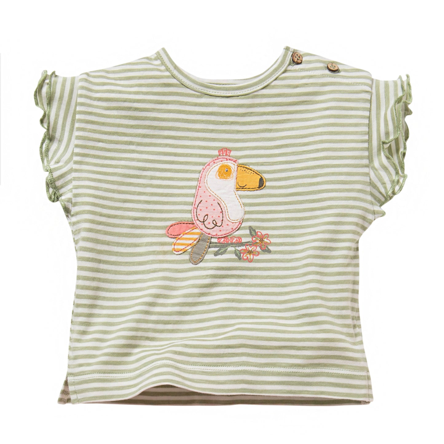 Baby T- Shirt, geringelt, mit Tukan