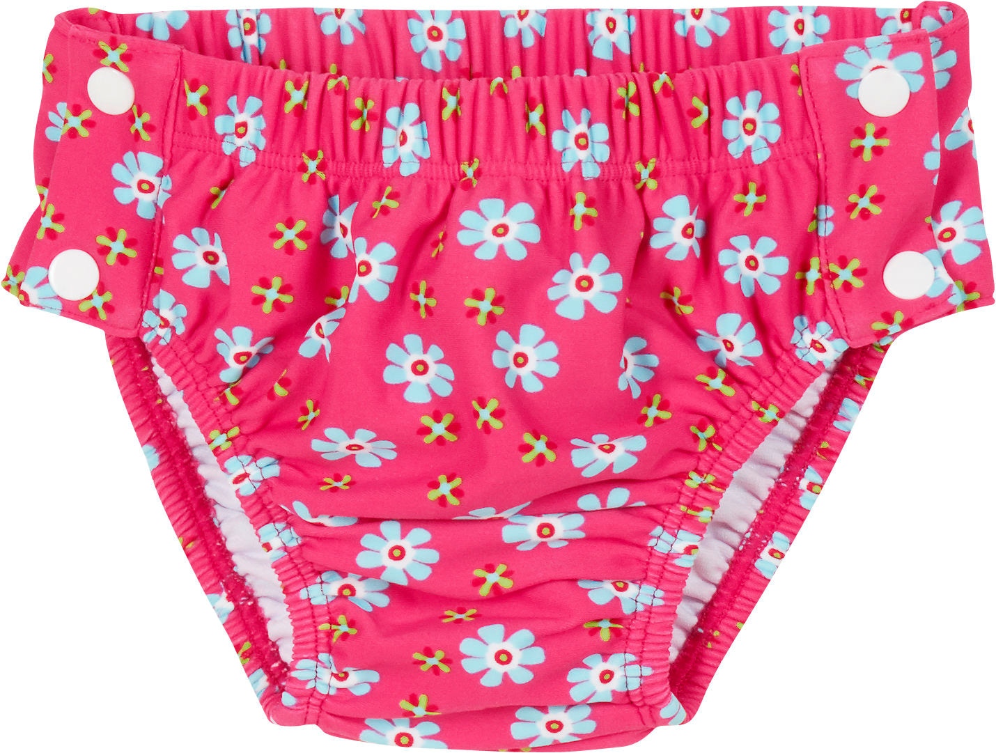 Blumen Babyschwimmwindel mit UV-Schutz und Druckknöpfen